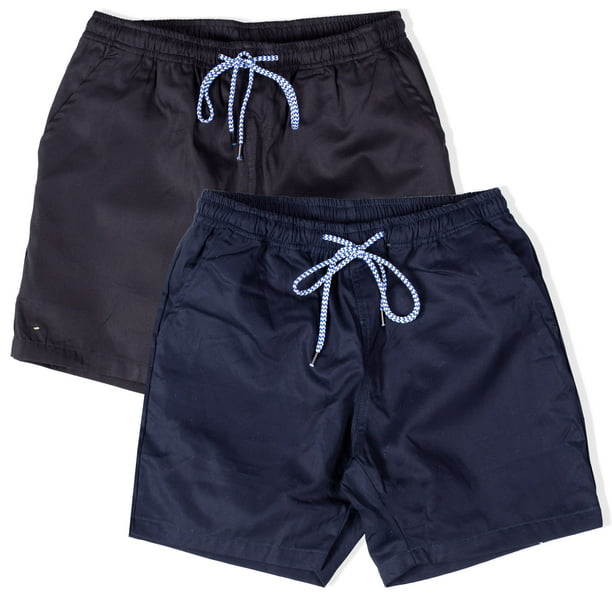 Mens Casual Beach Shorts Classic Fit Drawstring Walk Shorts Quick Dry Print Jogger Shorts with Pockets Black, XXL 